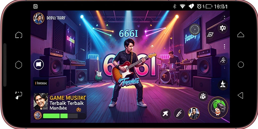 Screenshot gameplay 666I menampilkan keseruan bermain musik.