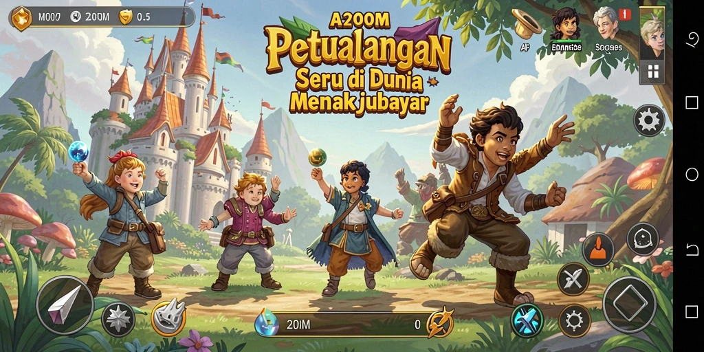 Tampilan gameplay petualangan seru di dunia A200M.