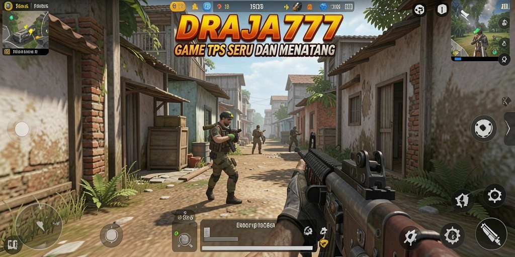 Tangkapan layar DRAJA777 menampilkan aksi menegangkan dalam gameplay TPS.