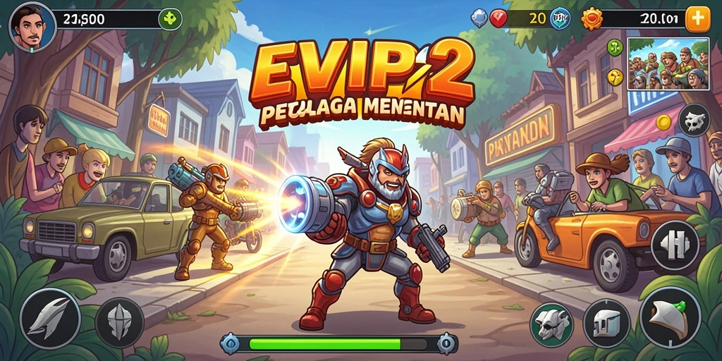 Screenshot utama EVIP2 menampilkan gameplay yang menegangkan dan seru.