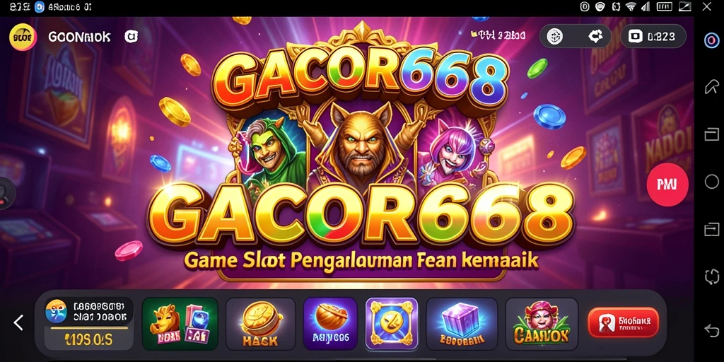 Screenshot GACOR668 menampilkan gameplay slot yang seru dan dinamis.