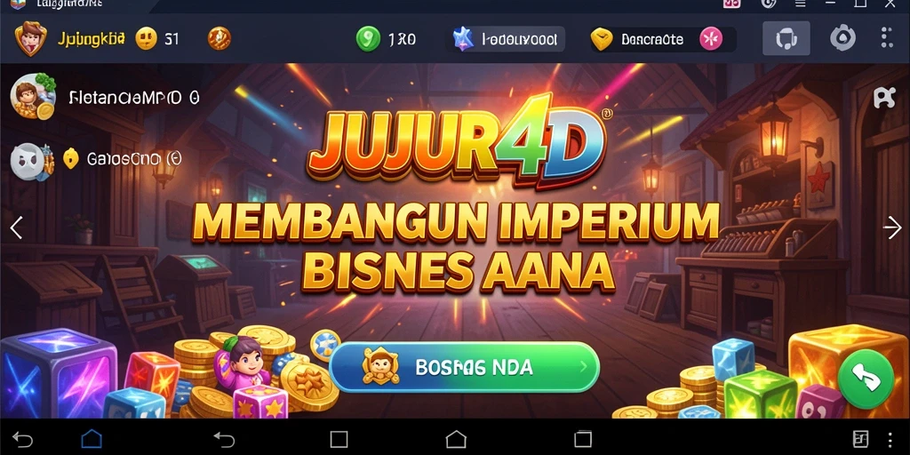 Tampilan gameplay JUJUR4D yang seru dan menarik saat membangun bisnis.