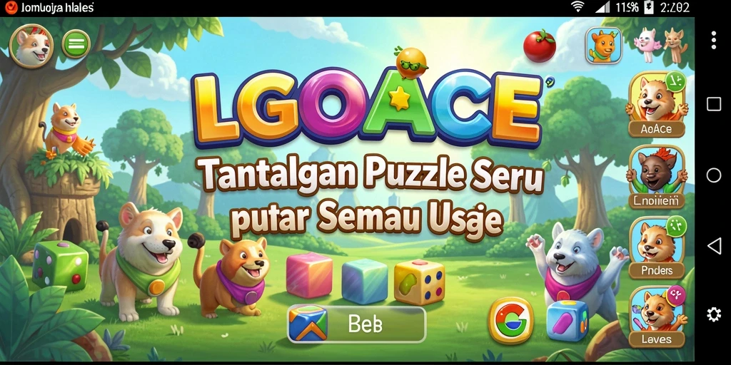Screenshot gameplay LGOACE menampilkan tantangan puzzle yang menarik.