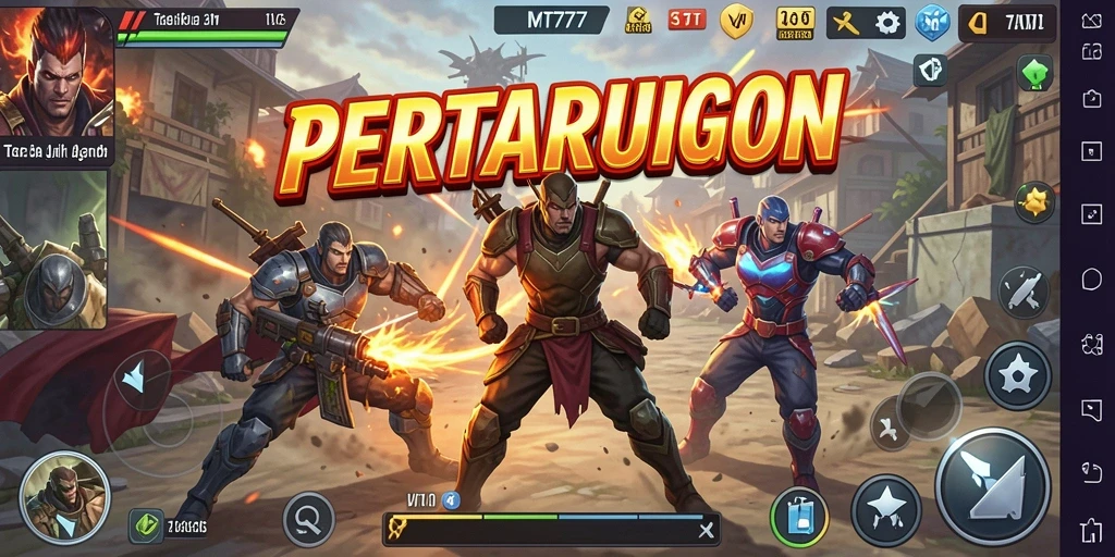 Gameplay seru MT777 yang menampilkan pertarungan karakter yang intens.