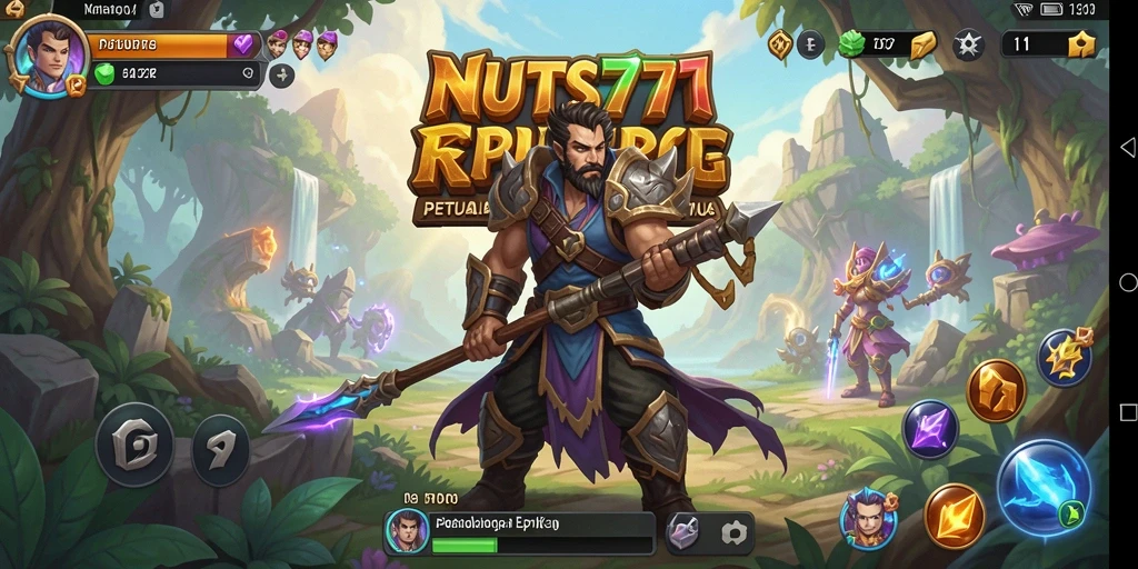 Tampilan gameplay menarik dari NUTS777 dengan karakter RPG beraksi.