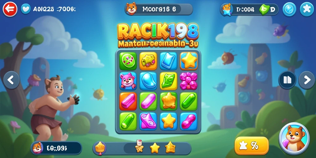 Tangkapan layar menampilkan gameplay menarik dari game Match-3.
