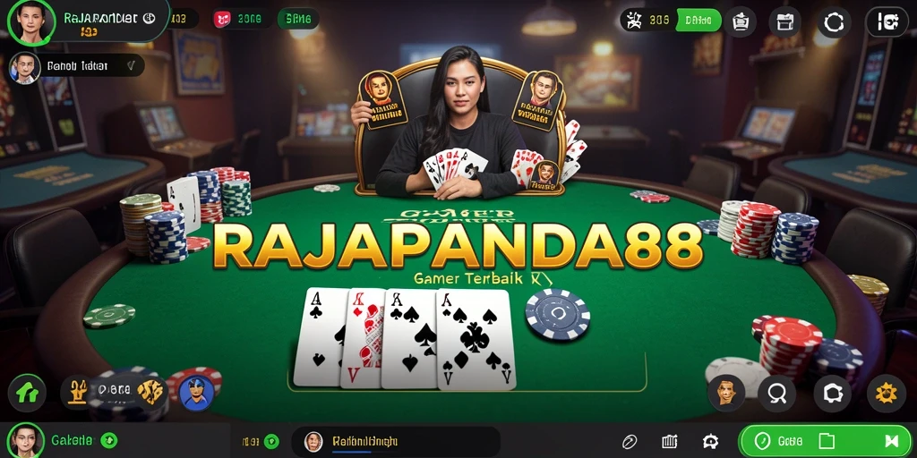 Tampilan menarik dari gameplay Poker RAJAPANDA88.