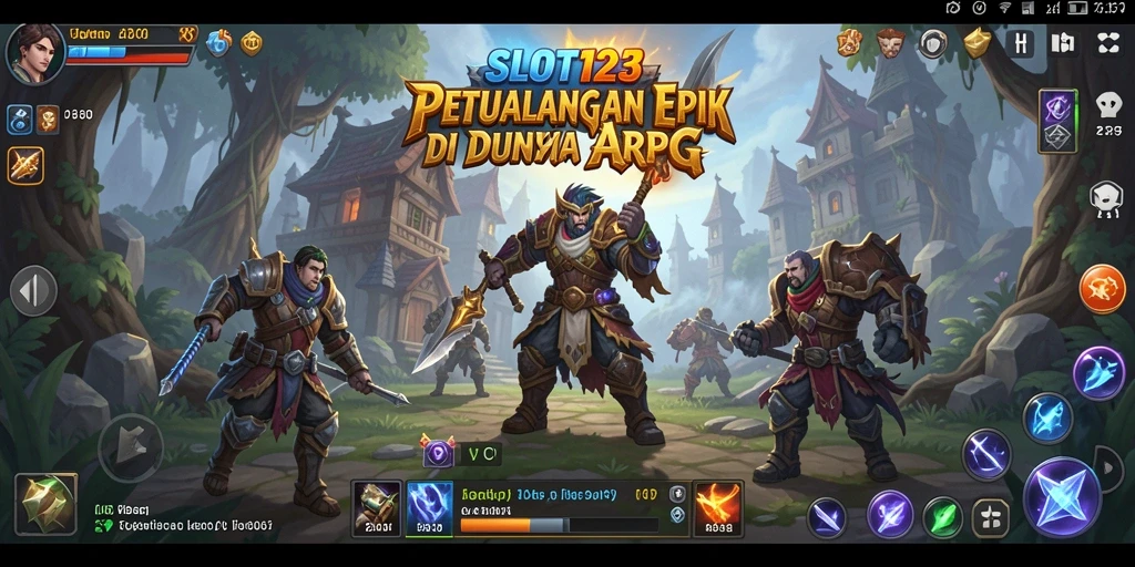 Screenshot menampilkan gameplay mendebarkan di SLOT123 dengan pertempuran seru.